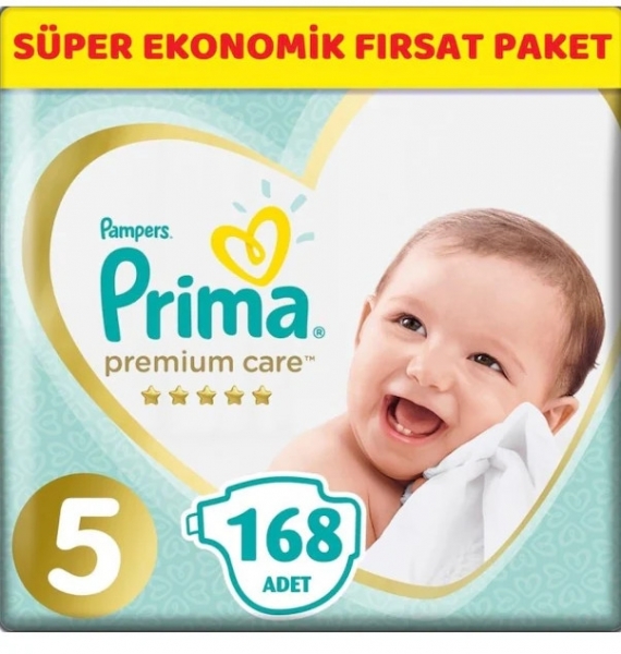 Prima Premium Care 5 Beden 168 Adet Bebek Bezi