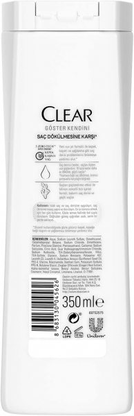 Clear Women Kepeğe Karşı Etkili Dökülmeye Karşı Zencefil Özü 350 ml Şampuan