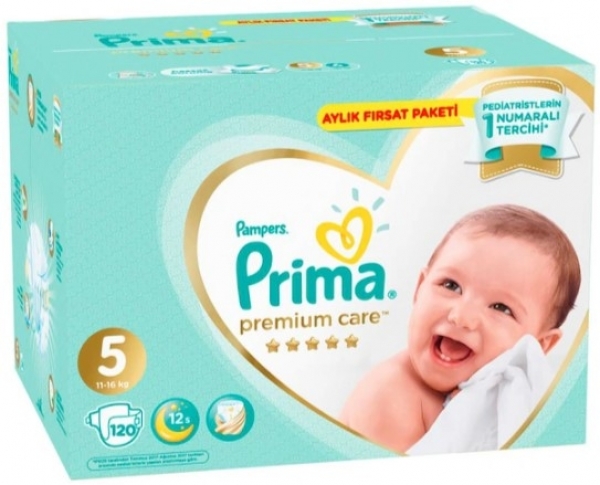 Prima Premium Care 5 Beden 120 Adet Bebek Bezi