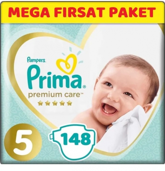 Prima Premium Care 5 Beden 148 Adet Bebek Bezi
