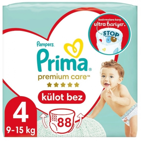 Prima Premium Care Külot Bez 4 Beden 88 Adet Bebek Bezi