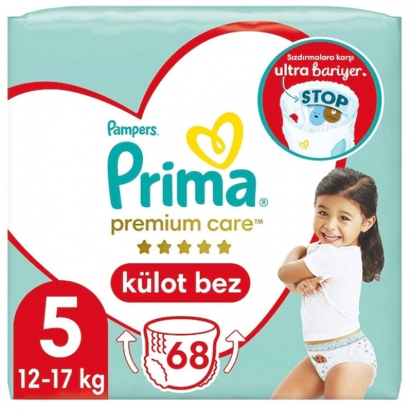Prima Premium Care Külot Bez 5 Beden 68 Adet Bebek Bezi