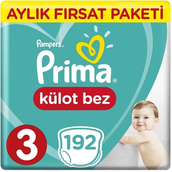 Prima Külot Bez 3 Beden 192 Adet Bebek Bezi