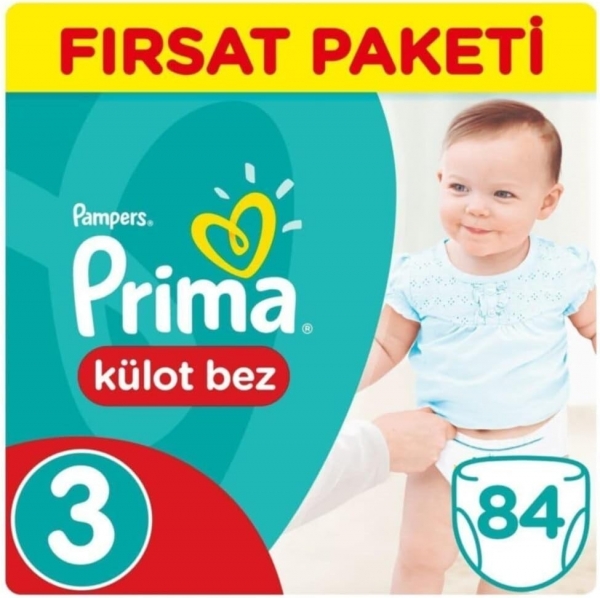 Prima Külot Bez 3 Beden 84 Adet Bebek Bezi