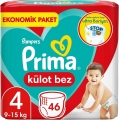Prima Külot Bez 4 Beden 46 Adet Bebek Bezi