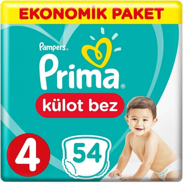 Prima Külot Bez 4 Beden 54 Adet Bebek Bezi