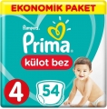 Prima Külot Bez 4 Beden 54 Adet Bebek Bezi