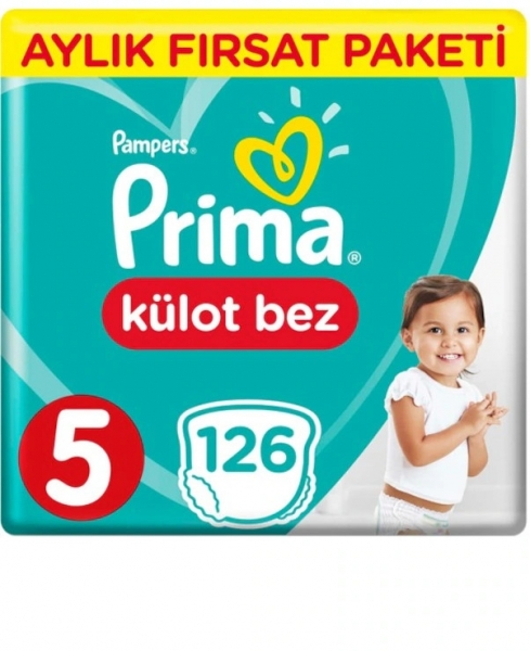 Prima Külot Bez 5 Beden 126 Adet Bebek Bezi
