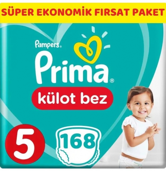 Prima Külot Bez 5 Beden 168 Adet Bebek Bezi