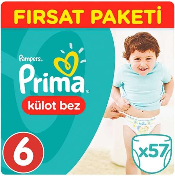 Prima Külot Bez 6 Beden 57 Adet Bebek Bezi