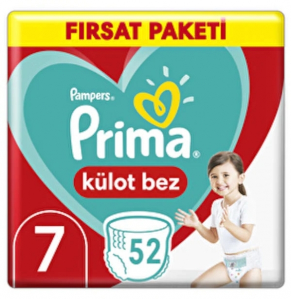 Prima Külot Bez 7 Beden 52 Adet Bebek Bezi
