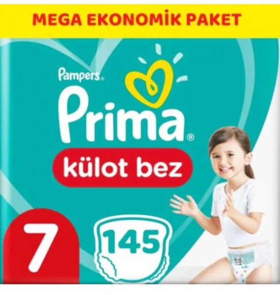 Prima Külot Bez 7 Beden 145 Adet Bebek Bezi