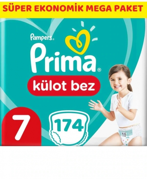 Prima Külot Bez 7 Beden 174 Adet Bebek Bezi