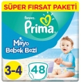 Prima Mayo Bez 3-4 Beden 48 Adet Bebek Bezi