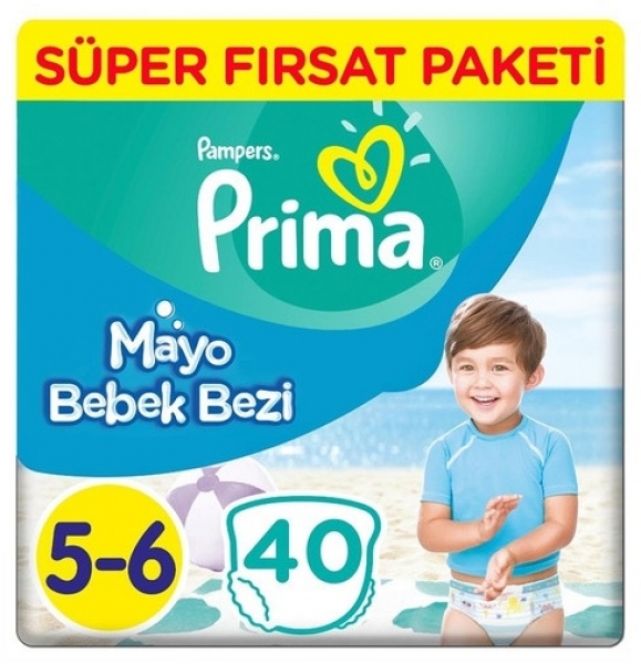 Prima Mayo Bez 5-6 Beden 40 Adet Bebek Bezi