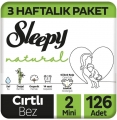 Sleepy Natural 2 Beden 126 Adet Bebek Bezi