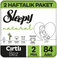 Sleepy Natural 2 Beden 84 Adet Bebek Bezi