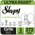 Sleepy Natural 2 Beden 272 Adet Bebek Bezi