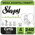 Sleepy Natural 4 Beden 240 Adet Bebek Bezi