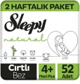 Sleepy Natural 4+ Beden 52 Adet Bebek Bezi