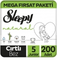 Sleepy Natural 5 Beden 200 Adet Bebek Bezi