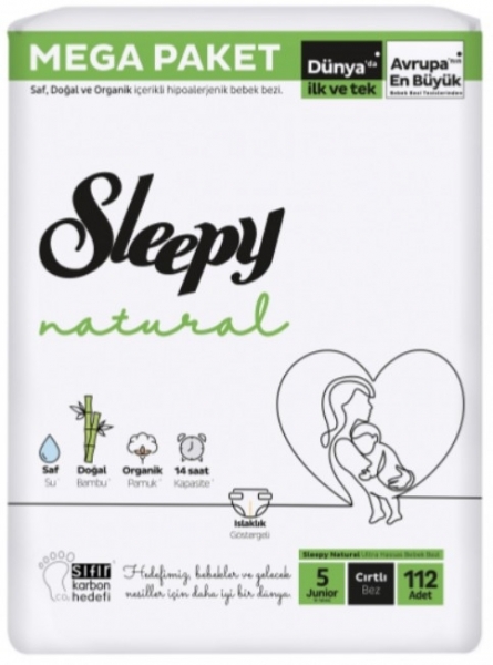 Sleepy Natural 5 Beden 112 Adet Bebek Bezi