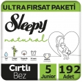 Sleepy Natural 5 Beden 192 Adet Bebek Bezi