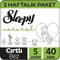 Sleepy Natural 5 Beden 40 Adet Bebek Bezi