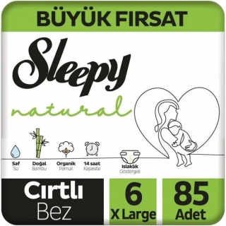 Sleepy Natural 6 Beden 85 Adet Bebek Bezi