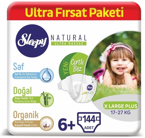 Sleepy Natural 6+ Beden 144 Adet Bebek Bezi