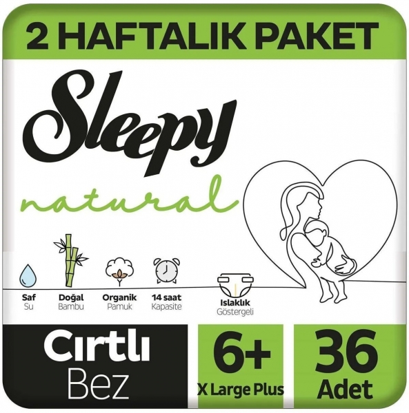 Sleepy Natural 6+ Beden 36 Adet Bebek Bezi