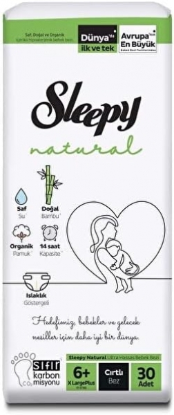 Sleepy Natural 6+ Beden 30 Adet Bebek Bezi