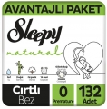 Sleepy Natural 0 Beden 132 Adet Bebek Bezi