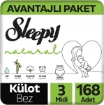 Sleepy Natural Külot Bez 3 Beden 168 Adet resim