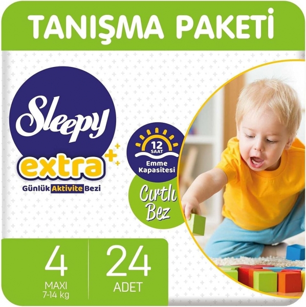 Sleepy Extra Günlük Aktivite 4 Beden 24 Adet Bebek Bezi