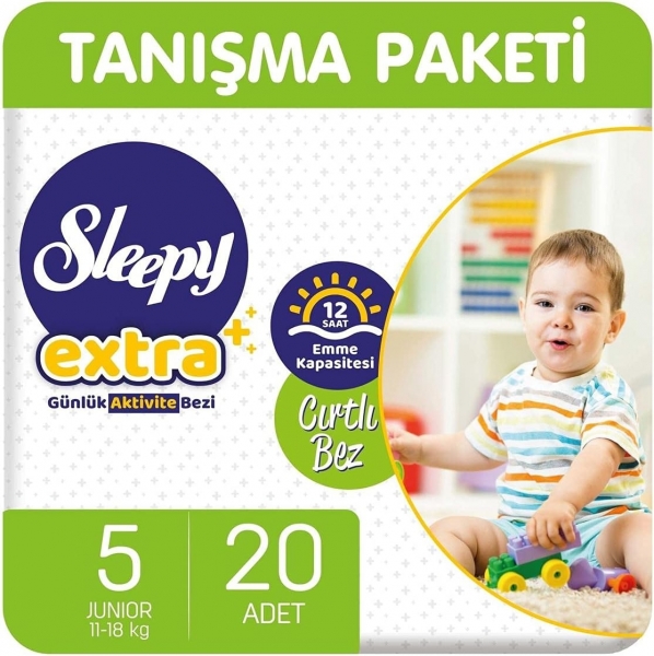 Sleepy Extra Günlük Aktivite 5 Beden 20 Adet Bebek Bezi