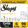 Sleepy Extra Günlük Aktivite 6 Beden 96 Adet Bebek Bezi