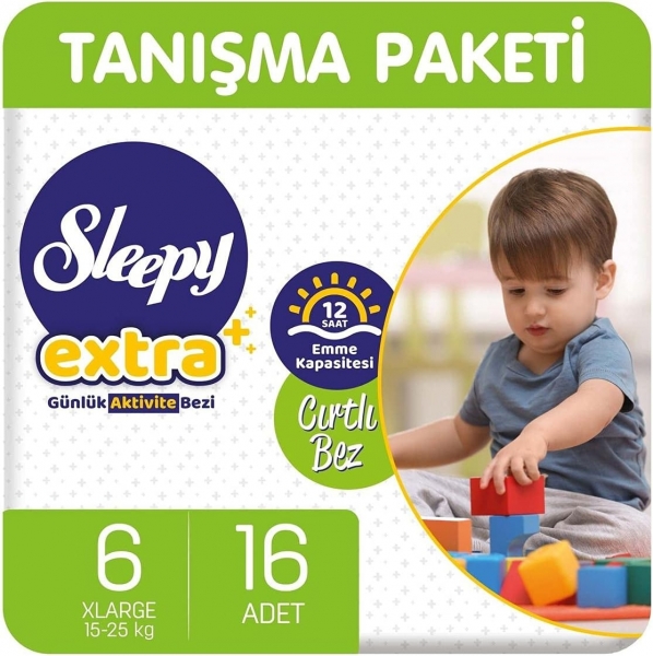 Sleepy Extra Günlük Aktivite 6 Beden 16 Adet Bebek Bezi