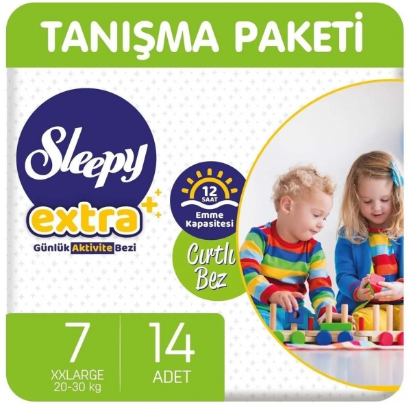 Sleepy Extra Günlük Aktivite 7 Beden 14 Adet Bebek Bezi