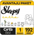 Sleepy Extra Günlük Aktivite 1 Beden 192 Adet Bebek Bezi