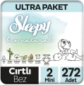 Sleepy Bio Natural 2 Beden 272 Adet Bebek Bezi