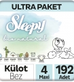 Sleepy Bio Natural Külot Bez 4 Beden 192 Adet Bebek Bezi