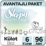 Sleepy Bio Natural Külot Bebek Bezi 6 Beden 96 Adet resim