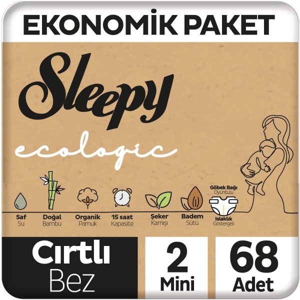 Sleepy Ecologic 2 Beden 68 Adet Bebek Bezi
