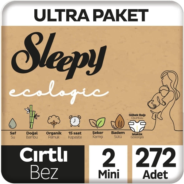 Sleepy Ecologic 2 Beden 272 Adet Bebek Bezi
