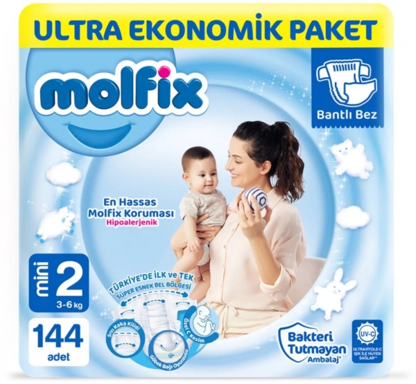 Molfix 2 Beden 144 Adet Bebek Bezi