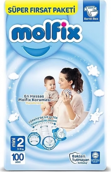 Molfix 2 Beden 100 Adet Bebek Bezi