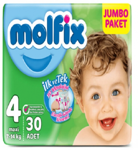 Molfix 4 Beden 30 Adet Bebek Bezi