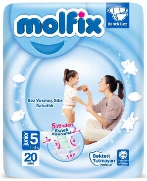 Molfix 5 Beden 20 Adet Bebek Bezi