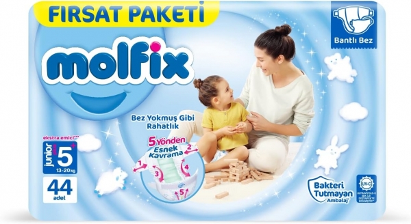 Molfix 5+ Beden 44 Adet Bebek Bezi